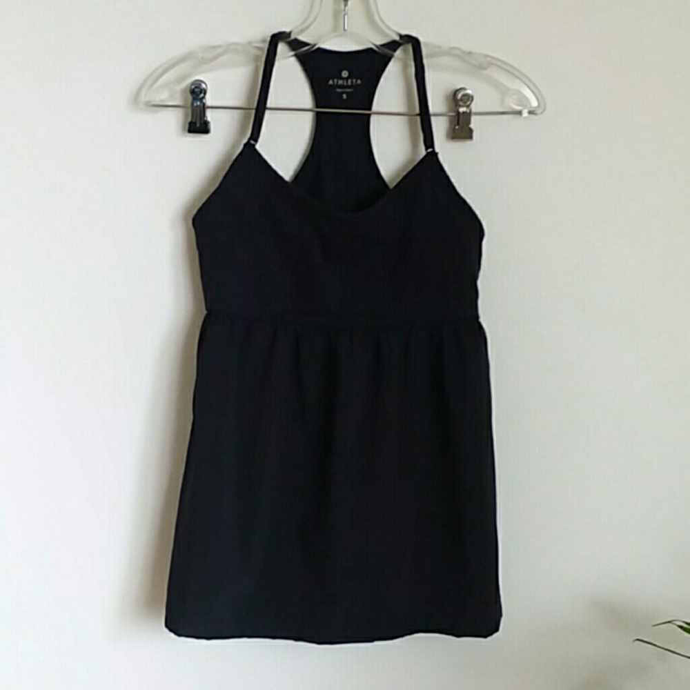 Athleta black workout tank top size small built